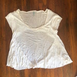 Free people sheer cream backless top